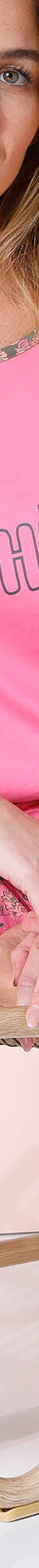 T-shirt manches courtes coton uni imprimé placé "Bohème" (rose indien) T-shirt manches courtes coton uni imprimé placé "Bohème" (rose indien)